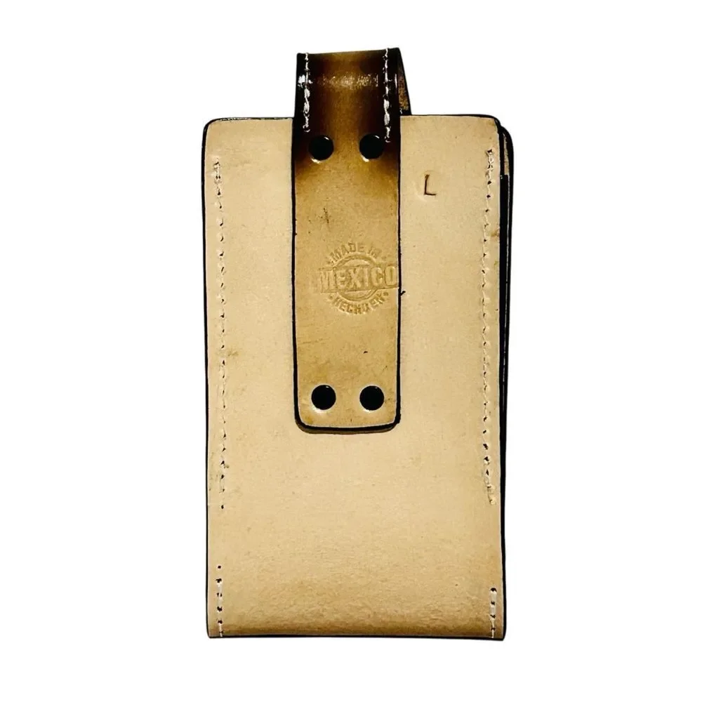 Western Leather Cell Phone holster brown - Funda de piel vaquera